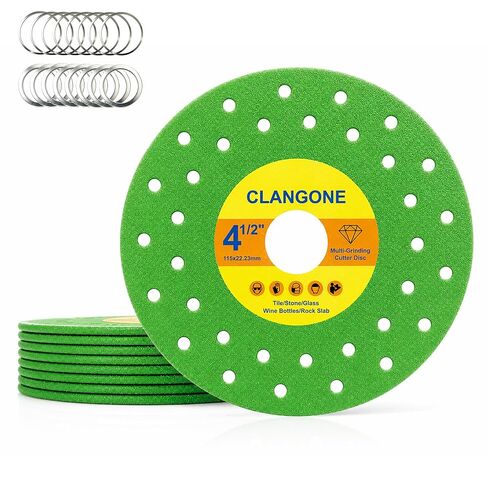 8-Piece 4-1/2" Diamond Tile Saw Blade for Angle Grinder, Dry/Wet Cutting Tools & Grinding Disc for Porcelain, Ceramic, Glass, Marble in Kuwait