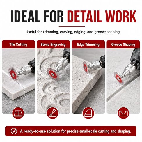 1.57" Diamond Saw Blades Set,Include Removable Flange (5/8-11 Thread) | 40mm Mini Diamond Engraving Blade,1.57 Diamond Saw Blades Set Precision Stone Cutting,for Granite,Marble in Kuwait