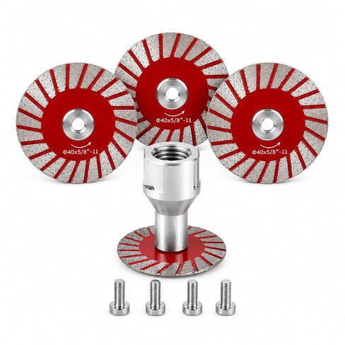 1.57" Diamond Saw Blades Set,Include Removable Flange (5/8-11 Thread) | 40mm Mini Diamond Engraving Blade,1.57 Diamond Saw Blades Set Precision Stone Cutting,for Granite,Marble in Kuwait