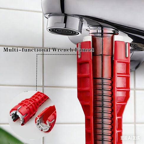 14 in 1 Faucet and Sink Wrench Multifunctional Basin Wrench Faucet Wrench for Tight Spaces Undermount Kitchen Bathroom Toilet in Kuwait