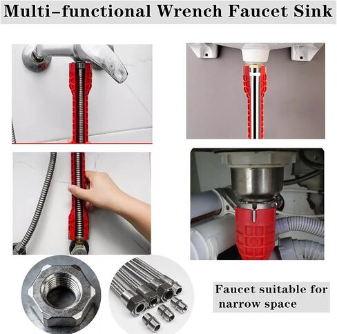 14 in 1 Faucet and Sink Wrench Multifunctional Basin Wrench Faucet Wrench for Tight Spaces Undermount Kitchen Bathroom Toilet in Kuwait