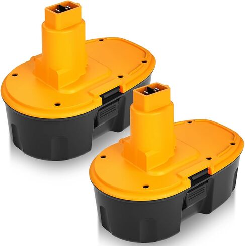 2 Packs 4.5Ah Ni-Mh 18 Volt DC9096 Battery Replacement for Dewalt 18V Batteries DC9098 DC9099 DW9096 DW9098 DW9099(Orange) in Kuwait