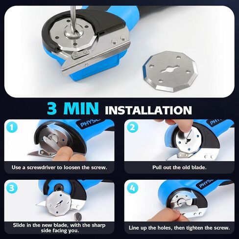 2000mAh Electric Box Cutter for Cardboard with 2 Blades, Cordless Electric Scissors with Safety Lock, Card Board Cutter with LED Light, for Carpet Fabric Carton Leather, 260 RPM in Kuwait