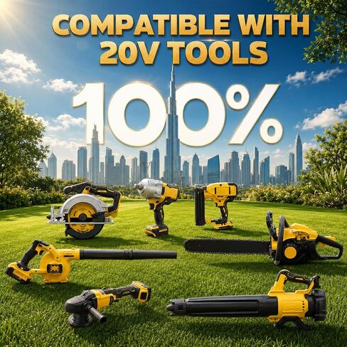 POODIE 6-Pack 12000mAh High Capacity Replacement for Dewalt 20V Max Battery Compatible with DCB200 DCB201 DCB203 DCB204 DCB205 DCB206 DCB207 for DeWalt 20V Cordless Power Tools with LED Indicator in Kuwait