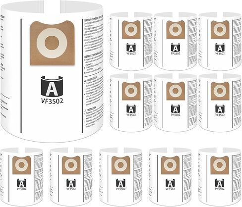 12 Pack VF3502 Bags Compatible with Ridgid 12-16 Gallon Vacuum WD1950 WD1956 WD1850 WD1851 RV2400HF WD1450 WD1680 WD1270 in Kuwait