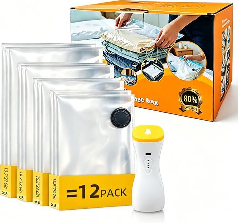 16 Pack Vacuum Bags for Travel with pump Vacuum Storage bags for clothing in Kuwait