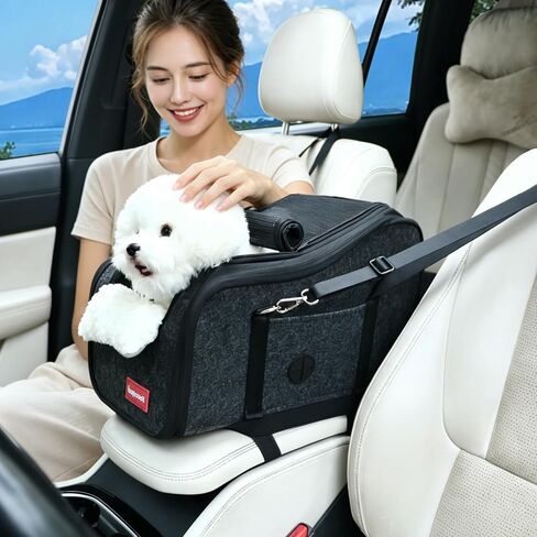 Loapooet Dog Car Seat Center Console Car Seat for Small Pets Portable Booster Seat Cats and Dogs Travel Bags Fully Detachable and Washable Front Seats Medium Dog Car Seat in Saudi Arabia