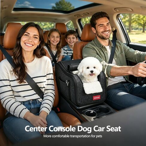 Loapooet Dog Car Seat Center Console Car Seat for Small Pets Portable Booster Seat Cats and Dogs Travel Bags Fully Detachable and Washable Front Seats Medium Dog Car Seat in Saudi Arabia