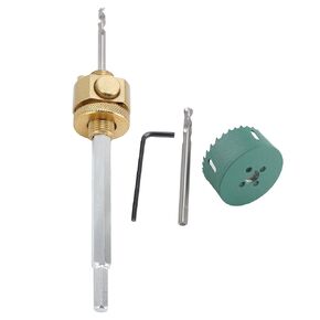 WALFRONT 6 Inch Hole Saw Drill Bit for Recessed Lights Cornhole Boards Can Light Installation with Extension Pole and Alloy Steel Construction for Wood Plastic Acrylic (100mm / 3.9in in Kuwait