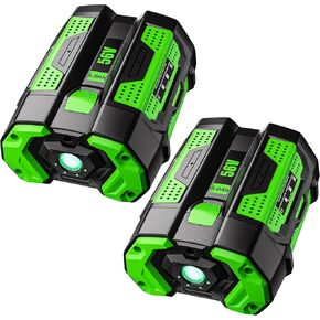 5.0Ah Replacement for EGO 56V Battery BA2800T BA4200T BA5600T 2Pack | Compatible with EGO 56 Volt Battery BA1400T BA2800 BA6720T Power Tools in Kuwait