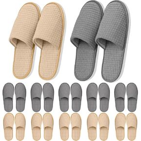 12-20 Pairs Disposable Slippers for Guest, Non Slip Reusable Washable Slippers for Women and Men, Breathable House Slippers Indoor Outdoor for Hotel Essentials Shoeless Home Spa Travel in Saudi Arabia