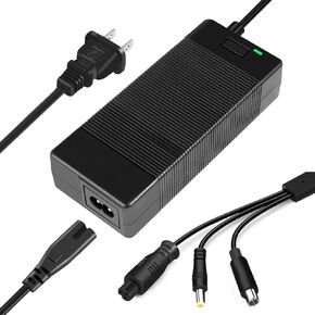 3-in-1 42V 2A Charger with DC 5.5 * 2.1mm,8mm RCA/12mm 3 Prong,for 36V Li-ion Battery & Jetson, Swagtron, Gotrax,Swagway,Razor Series Power Adapter wk in Kuwait
