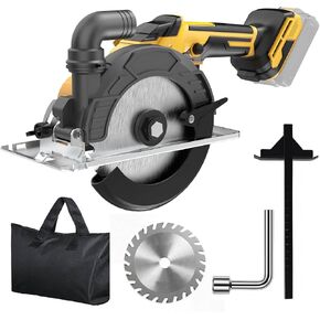 6-Inch Cordless Circular Saw Compatible with DeWalt 20V Max Battery (NO Battery), 2.2"(90°), 1.5"(45°) Max Cutting Depth Lightweight with Tool Bag, Guide Ruler,6" Blade For Wood PVC Cutting in Kuwait