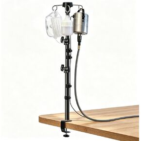Rotary Tool Hanger Stand, Telescopic Flex Shaft Mount with Table Clamp | Compatible with Foredom, Dremel, Grobet Tool, Adjustable Height 15.7" to 33.5", 4 Metal Hooks, Aluminum Alloy in Kuwait