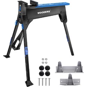 JawHorse, Heavy-Duty Portable Clamping Workstation, 2200Lbs Force, 660Lbs Load, 37" Range Vise, Hands-Free Foot Pedal, 32Lbs Folding Workbench with Metal Jaws for Woodworking & Welding in Saudi Arabia
