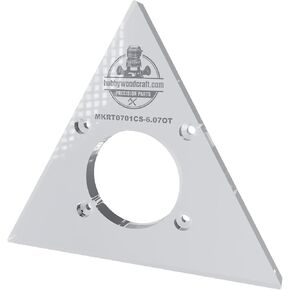 Hobbywoodcraft 3/8″ Thick 6.07″ triangle baseplate upgrade with a 2″ opening, compatible with RT0701C fixed base in Saudi Arabia