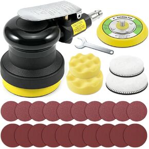3 inch & 4 inch Air Sander Kit, Pneumatic Random Orbital Sander DA Sander with Sanding Pads, High Speed Palm Sander for Auto Body, Car Polishing, Woodworking, DIY Projects in Saudi Arabia
