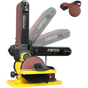 Woodskil 4.3A Belt Sander, 4 x 36 in. Belt & 6 in. Disc Sander, Double Dust Exhaust Port, Steel Base, 2Pcs Sandpapers Included in Saudi Arabia