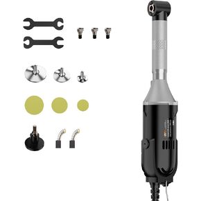 IZIO Right Angle Mini Grinder Tool Kit, 6 Variable Speed Rotary Tool with 90 Degree Head, Angle Die Grinder with Sanding Discs, Collets for Polishing, Grinding, Deburring, Metal, Woodworking in Saudi Arabia