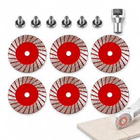 1.57 Diamond Saw Blades Set,Not Designed for Rotary Tools Like Dremel | Mini Cutting Disc for Grinder with Removable Flange (5/8-11 Thread),Angle Grinder Cutting Disc for Marble Concrete Tile,6Pack in Saudi Arabia