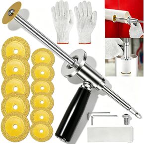 10 Pack Diamond Cutting Wheels for Inside Pipe Cutter, 5 x 40mm and 5 x 50mm Blades, Brazed Diamond Grit Discs for PVC Pipe, Glass, Marble, Tile, and Stone Cutting in Kuwait