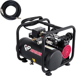 2 Gallon Quiet Oil Free Air Compressor With Air hose, Only 68dB, 1.2HP | Oilless Quiet Air Compressor, 2.6CFM, Max 120 PSI, 2 Gallon Air Tank for Car Repair, Spray Painting, Nailing With Air Hose in Kuwait