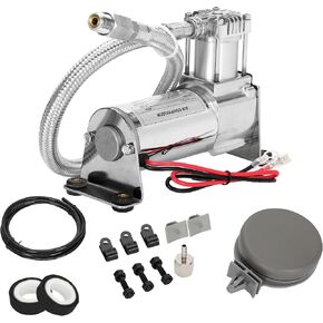 12V Heavy Duty 444c Air Compressor Kit - 120 PSI,Replacement for Air Lift 16092 16192, 16092 Air Compressor System Applicable to Train Horns, Air Horns, Pneumatic Suspension and Train Horn System in Kuwait