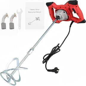 2100W Electric Concrete Mixer Machine, Cement Mixer with 6 Adjustable Speed, 110V Portable Mud Mixer for Mixing Concrete, Mud, Mortar, Plaster, Paint, Fodder Stirring Tool in Kuwait