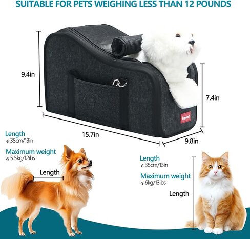 Loapooet Dog Car Seat Center Console Car Seat for Small Pets Portable Booster Seat Cats and Dogs Travel Bags Fully Detachable and Washable Front Seats Medium Dog Car Seat in Saudi Arabia
