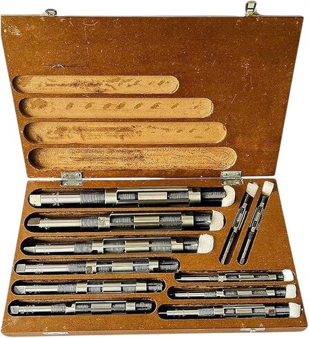 Adjustable Reamer Set H4–H14 (15/32"–1-1/2") – Carbon Steel Blades & Mild Steel Body | Straight Flute Hand Reamers for Metal, Wood & Plastic | Precision Hole Finishing Tools in Kuwait