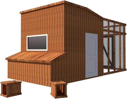 DIY Chicken Coop Plans 8x10 with Run – Woodworking Project Plans Blueprint for Poultry Hen House, Step by Step Building Guide with Materials List in Kuwait