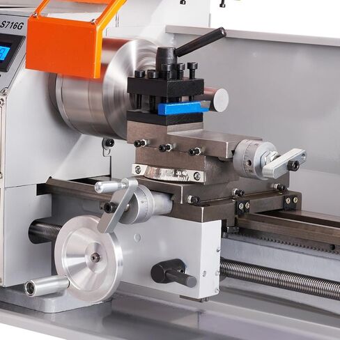Brushless Mini Metal Lathe Machine 7''x16'' / 180mm*400mm 800W Digital Display Continuously Variable Metalworking Turning in Kuwait