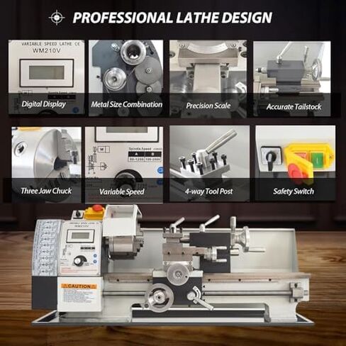 Precision Metal Bench Lathe, Mini Milling Machine for Model Making and Sample Production in Kuwait