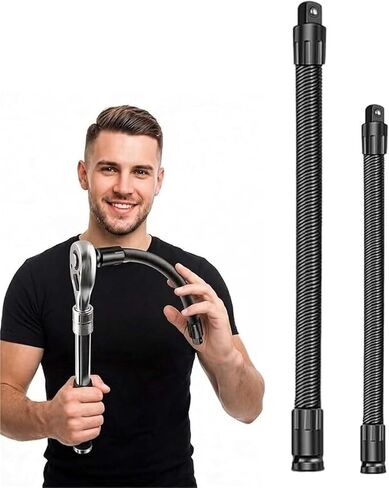 1/2" Drive Anti-Drop Extension, Flexible 250mm 350mm Bar Set, for Ratchet and Electric Wrench(Mix) in Kuwait