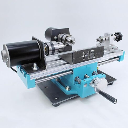 Beads Metal Lathe Machine, Lathe DIY Wood Beads Bench Drill, Speed 7000 RPM, High Precision Milling Machine, Small Wood Lathefor, for Crafting Miniature Parts in Kuwait