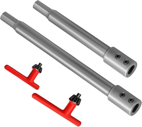 4 Pieces Bit Extension Set 3/8 Inch Round Shank Spade Extension Holes Saw Extension Non Slip Chuck Included Suitable for Furniture Assembly in Kuwait