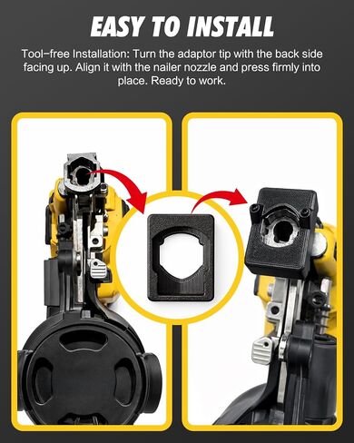 Vinyl Siding Adapter Tips for DeWalt DCN45RN Roofing Nailer (2 Pack Horizontal), Compatible with DCN45RNB & DCN45RND1, Roofing Nailer Siding Attachment for Precise Installation in Kuwait