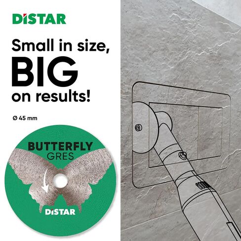 Butterfly 2" Diamond Tile Cutting Wheel for Dremel & Rotary Tools – 0.6mm Solid Diamond Layer, Ultra-Thin 1.2mm Wet Cut Disc for Porcelain, Ceramic & Mosaic | Low Chipping in Kuwait