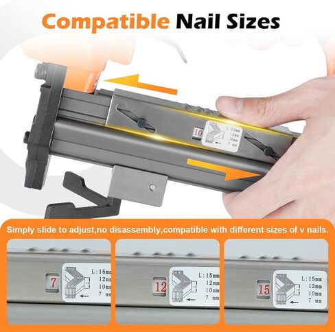 V1015 30 Gauge Pneumatic Picture Frame Nailer, 13/32" Crown V Nailer | Drives 3/16" to 19/32" (5-15mm) V-Nails – Professional Picture Frame Joiner Tool for DIY Picture Frames Making, Carpentry in Kuwait