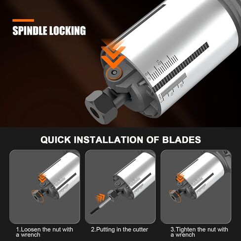 Cordless Compact Router for Makita Battery, Brushless Wood Router with 6 Variable Speeds, 30000 RPM for Woodworking, Cordless Palm Router Tool with 5PCS Router Bits, Dust Hood (Tool Only) in Kuwait