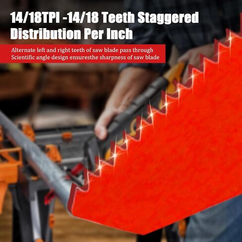 25 Pack 9in 14/18 TPI Auto Dismantling Reciprocating Saw Blades for Metal | Bi-Metal Carbide Alloy Steel Sawzall Blades with 8% Cobalt for 1/16-5/16 Medium Metals,saw saw blades with Organizer in Kuwait