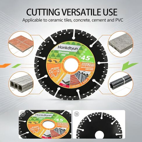 4.5" Diamond Cutting Blades 3-Pack – Multi-Purpose Angle Grinder Disc for Metal, Tile, Marble, Quartz & Plastic, Chamfering and Grinding Wheel in Kuwait
