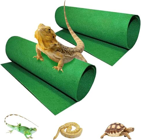 Tfwadmx Reptile Carpet Mat Pet Terrarium Liner Cage Mat Substrate Liner Bedding Reptile Supplies for Terrarium Lizards Snakes Bearded Dragon Gecko Chamelon Turtles Iguana (70.87"X23.6") in Saudi Arabia
