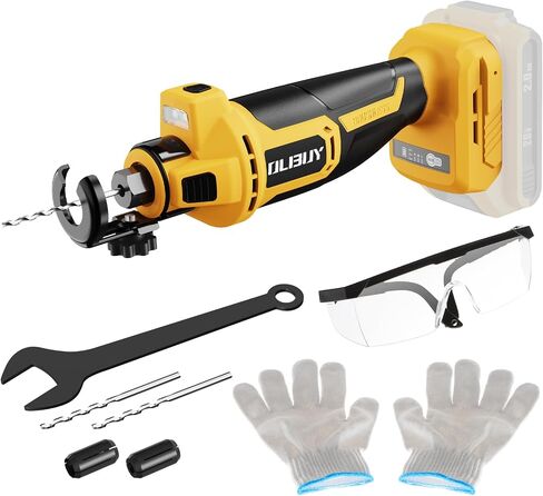 Cordless Drywall Cut-Out Tool for De-walt 20V Battery, 3 Speed Adjustable Brushless Rotary Saw with Up to 30000 RPM, Drywall Rotary Cutting Tool for Sheetrock,Wood,Plywood(Tool Only) in Kuwait