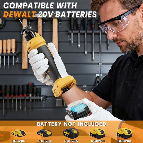 Cordless Drywall Cut-Out Tool for De-walt 20V Battery, 3 Speed Adjustable Brushless Rotary Saw with Up to 30000 RPM, Drywall Rotary Cutting Tool for Sheetrock,Wood,Plywood(Tool Only) in Kuwait