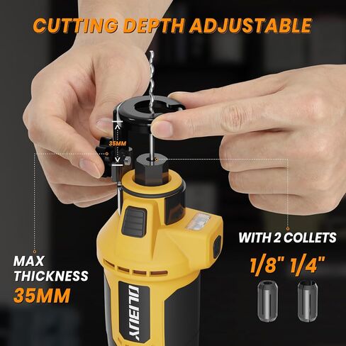 Cordless Drywall Cut-Out Tool for De-walt 20V Battery, 3 Speed Adjustable Brushless Rotary Saw with Up to 30000 RPM, Drywall Rotary Cutting Tool for Sheetrock,Wood,Plywood(Tool Only) in Kuwait