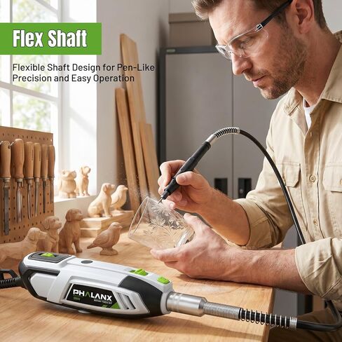 200W Rotary Tool Kit, 10000-38000 RPM 6 Speed Multi-Tool with Flex Shaft & 132pcs Accessories Kit, Power Rotary Tools for DIY Crafts, Engraving, Sanding, Polishing & Drilling in Kuwait