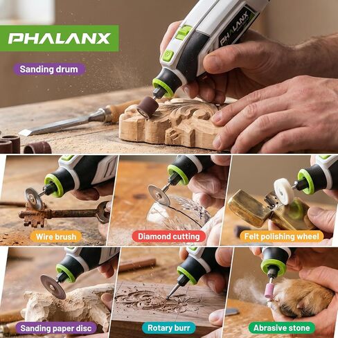 200W Rotary Tool Kit, 10000-38000 RPM 6 Speed Multi-Tool with Flex Shaft & 132pcs Accessories Kit, Power Rotary Tools for DIY Crafts, Engraving, Sanding, Polishing & Drilling in Kuwait