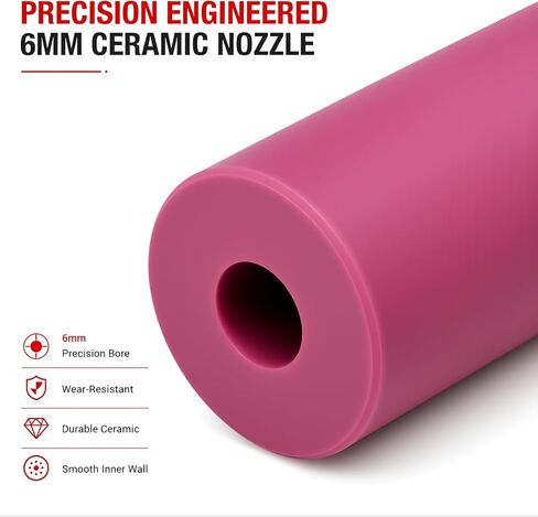 10 Pack Sandblaster Gun Nozzles Tip Sand Blaster Replacement 6mm Sandblaster Nozzles Cylinder Ceramic Abrasive Nozzle for Blasting High Wear Resistant in Kuwait