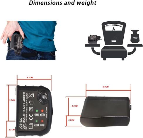 Lcs1620 Compatible with Black and Decker 12V 20V Lithium Battery Charger LCS1620B BDCAC202B PCC692L to Charge LBXR20 LB20 LBX20 LBXR2520 LBX4020 LB2X4020 LBXR20-OPE LBXR2020-OPE LB2X3020-OPE in Kuwait